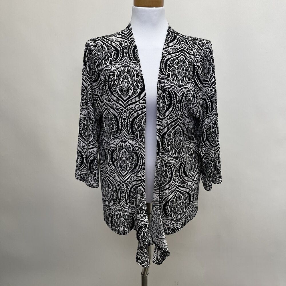 Easywear by Chico's Women's Top Size 3 X-Large 16 Black White